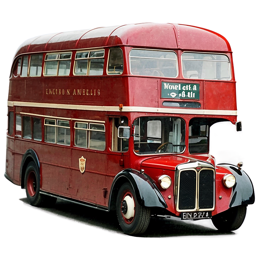 Vintage London Bus England Png Xpm PNG Image