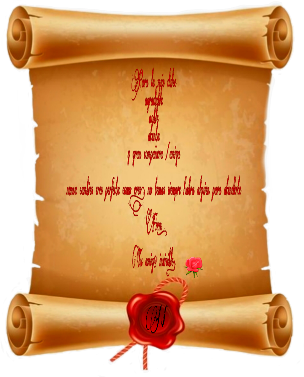 Vintage Love Letter Parchment Seal PNG Image