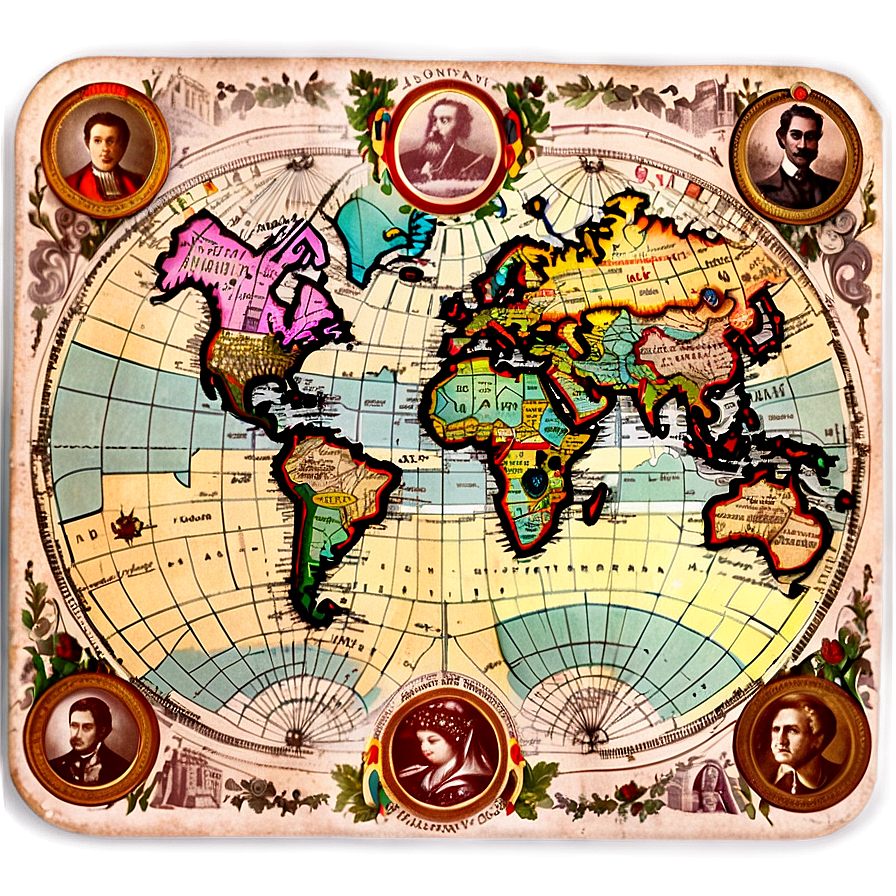 Vintage Map Png Mpf PNG Image