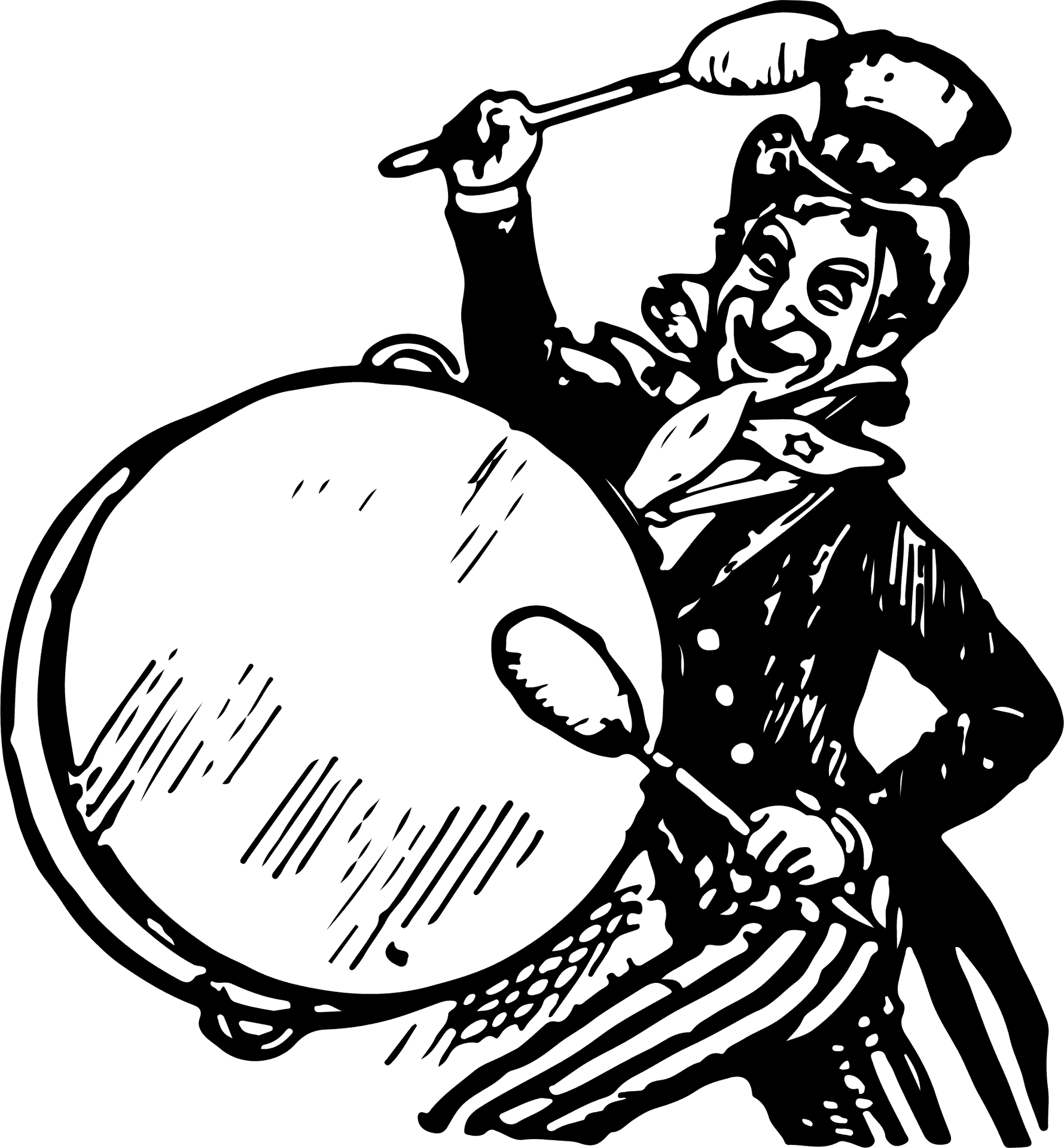 Vintage Marching Band Leader Illustration PNG Image