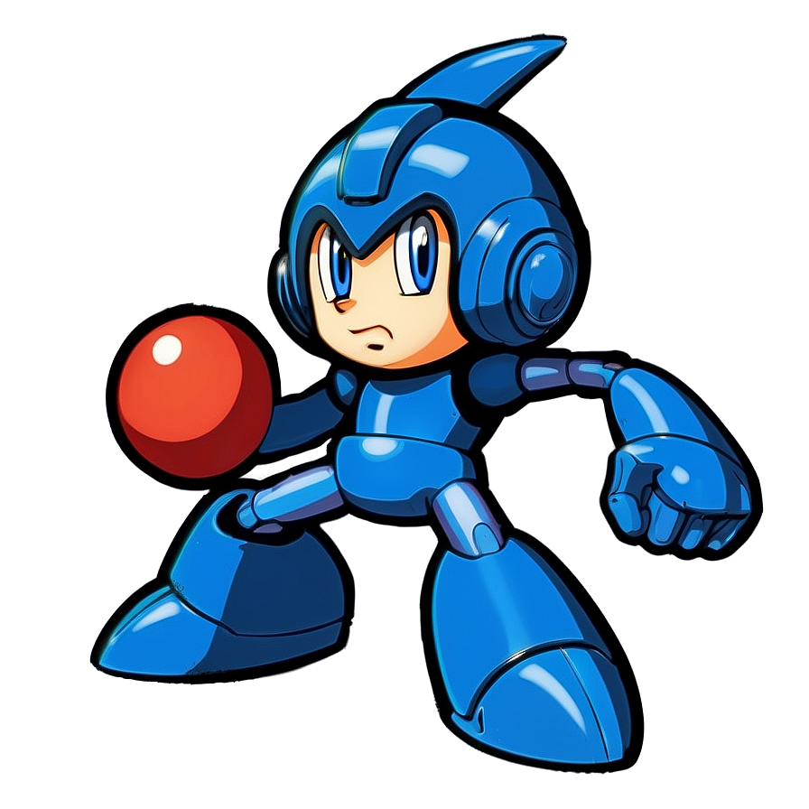 Vintage Mega Man Artwork Png Uwe PNG Image