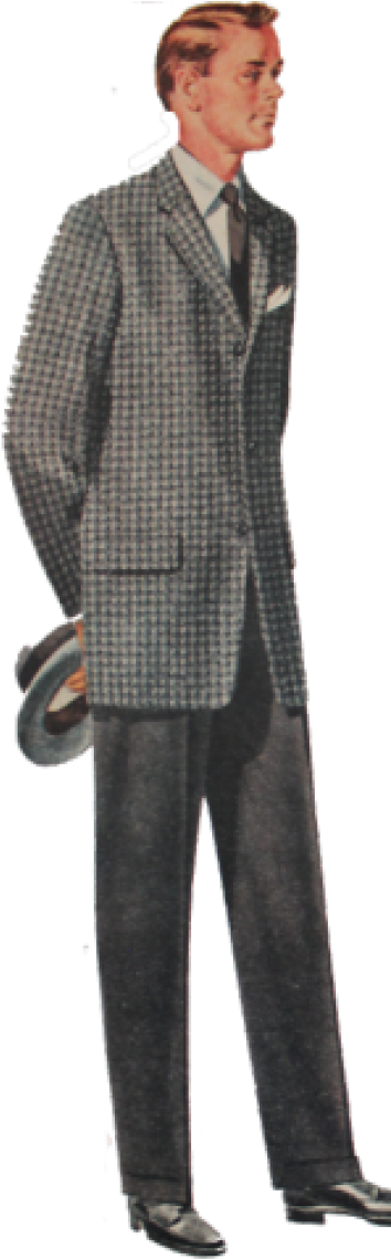 Vintage Menswear Houndstooth Suit1930s PNG Image