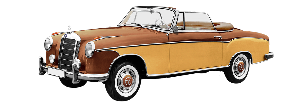 Vintage Mercedes Benz Convertible PNG Image