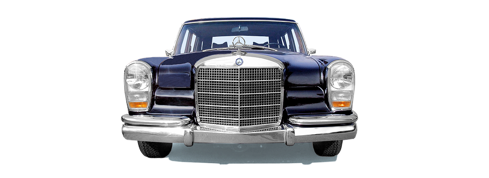 Vintage Mercedes Benz Front View PNG Image