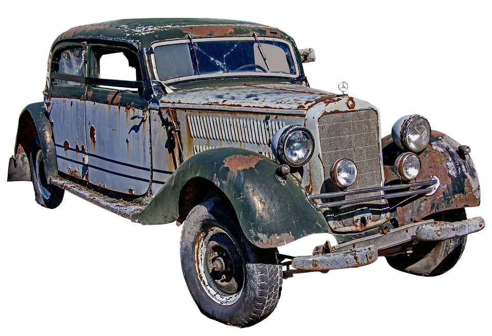 Vintage Mercedes Benz Rustic Condition PNG Image