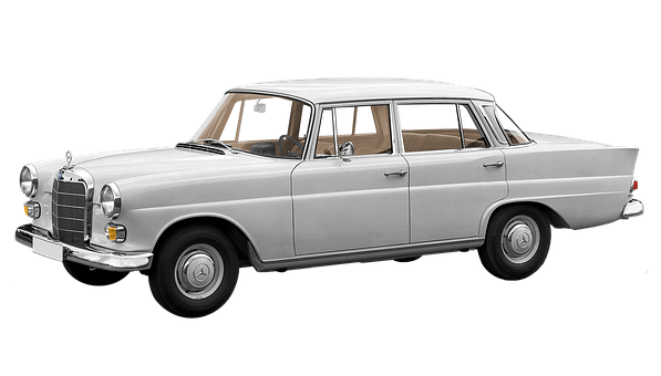 Vintage Mercedes Benz Side View PNG Image