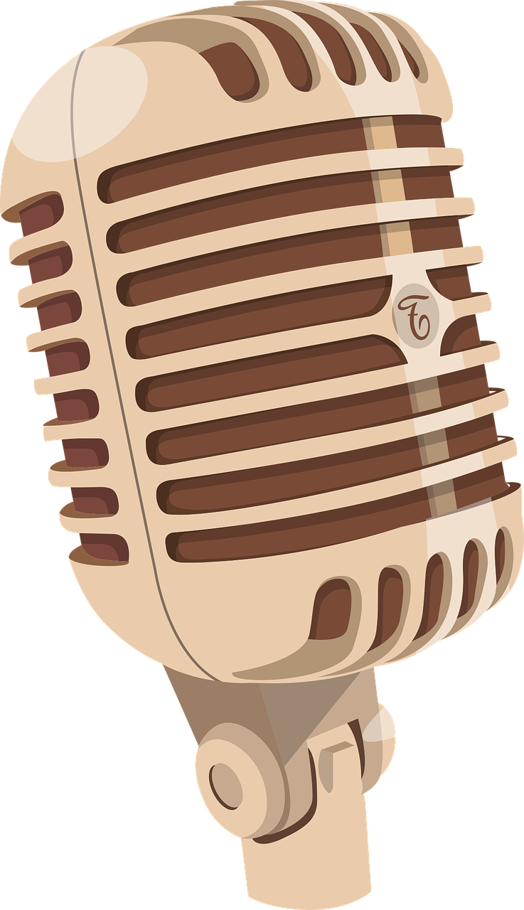 Vintage Microphone Illustration PNG Image