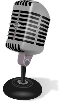 Vintage Microphone Illustration PNG Image