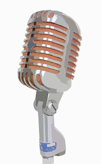 Vintage Microphone Illustration PNG Image