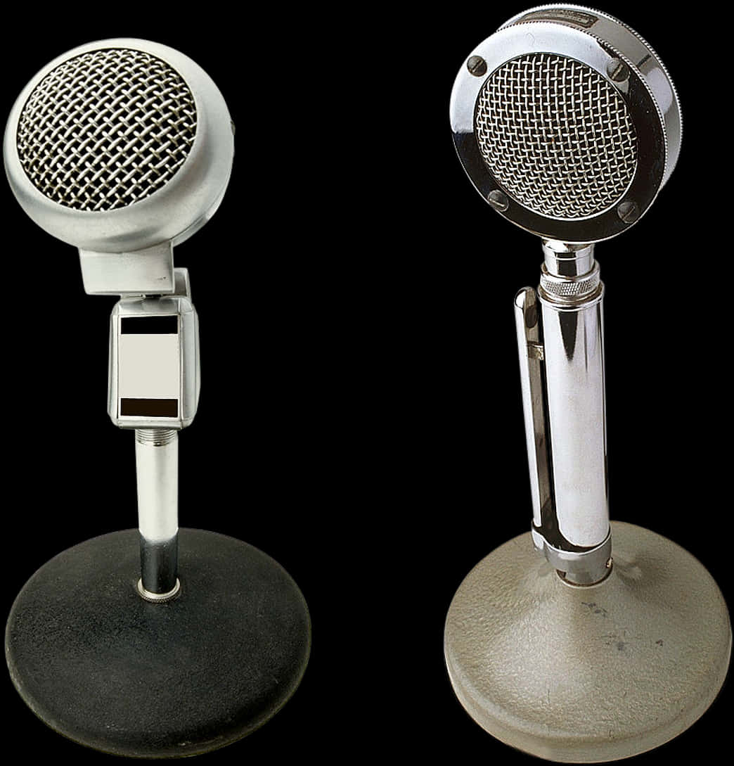 Vintage Microphones Classic Design PNG Image