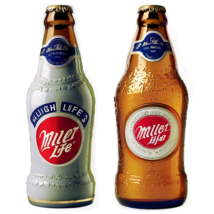 Vintage Miller High Life Ad Png Prw3 PNG Image