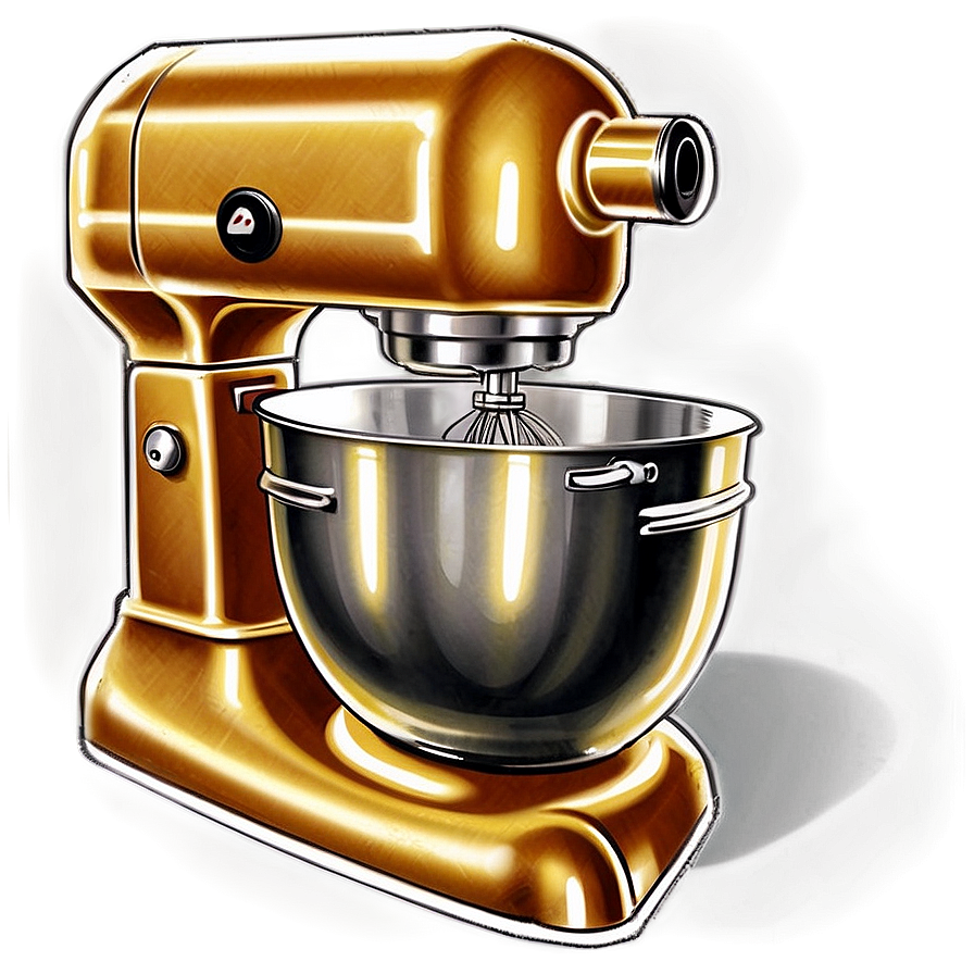 Vintage Mixer Illustration Png 82 PNG Image