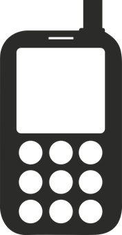 Vintage Mobile Phone Icon PNG Image