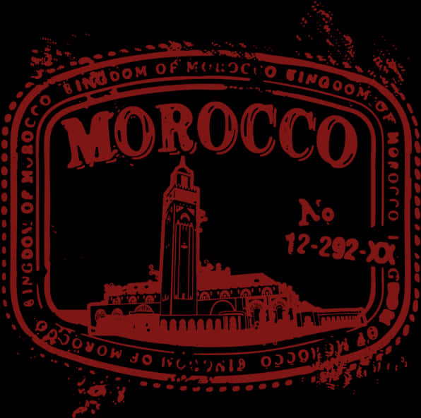 Vintage Morocco Stamp Design PNG Image