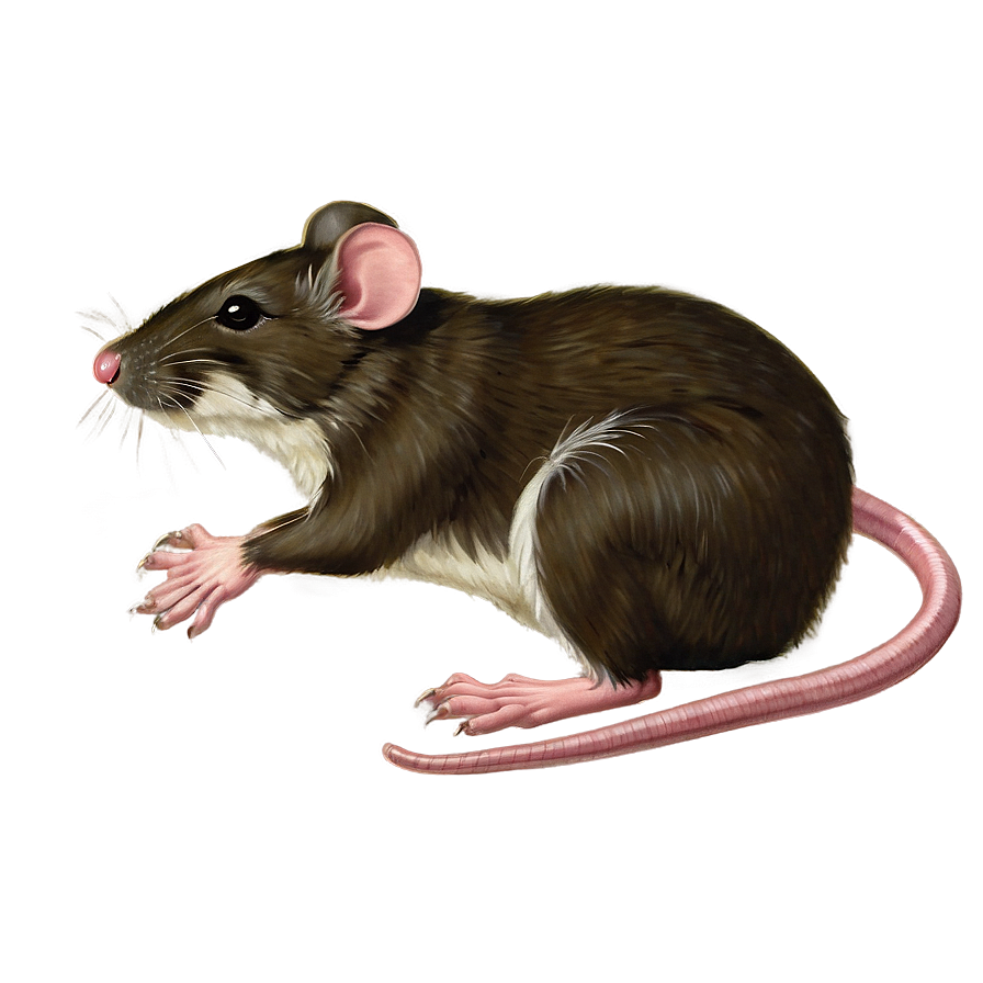 Vintage Mouse Drawing Png Skf39 PNG Image