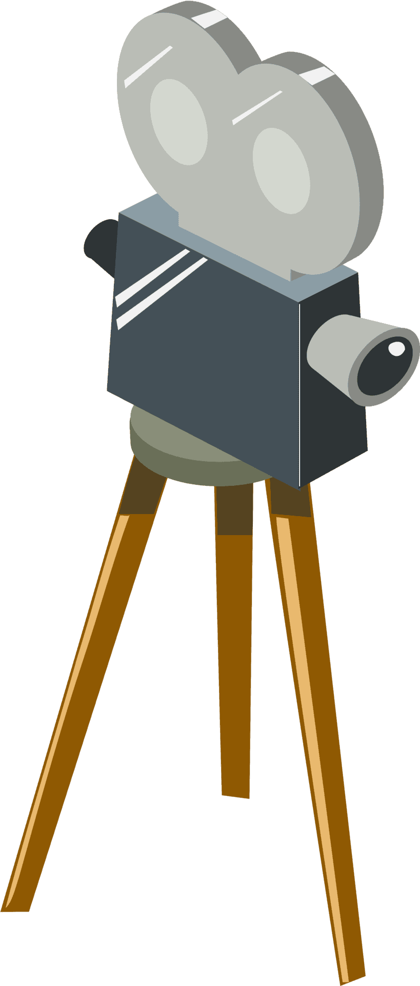 Vintage Movie Camera Illustration PNG Image