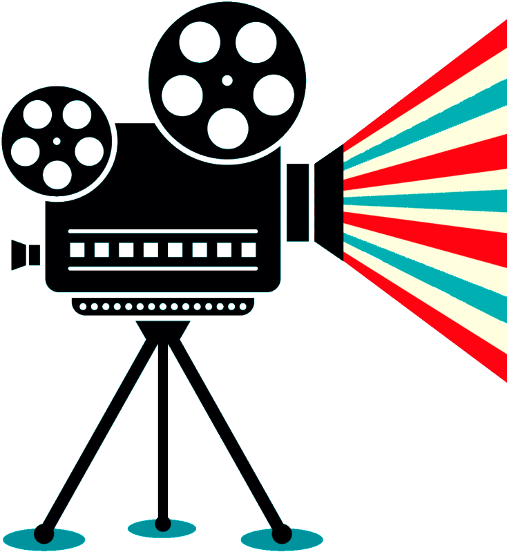 Vintage Movie Camera Illustration PNG Image