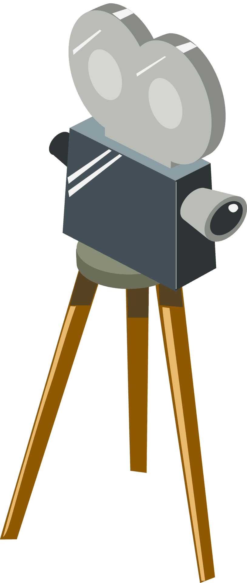 Vintage Movie Camera Illustration PNG Image