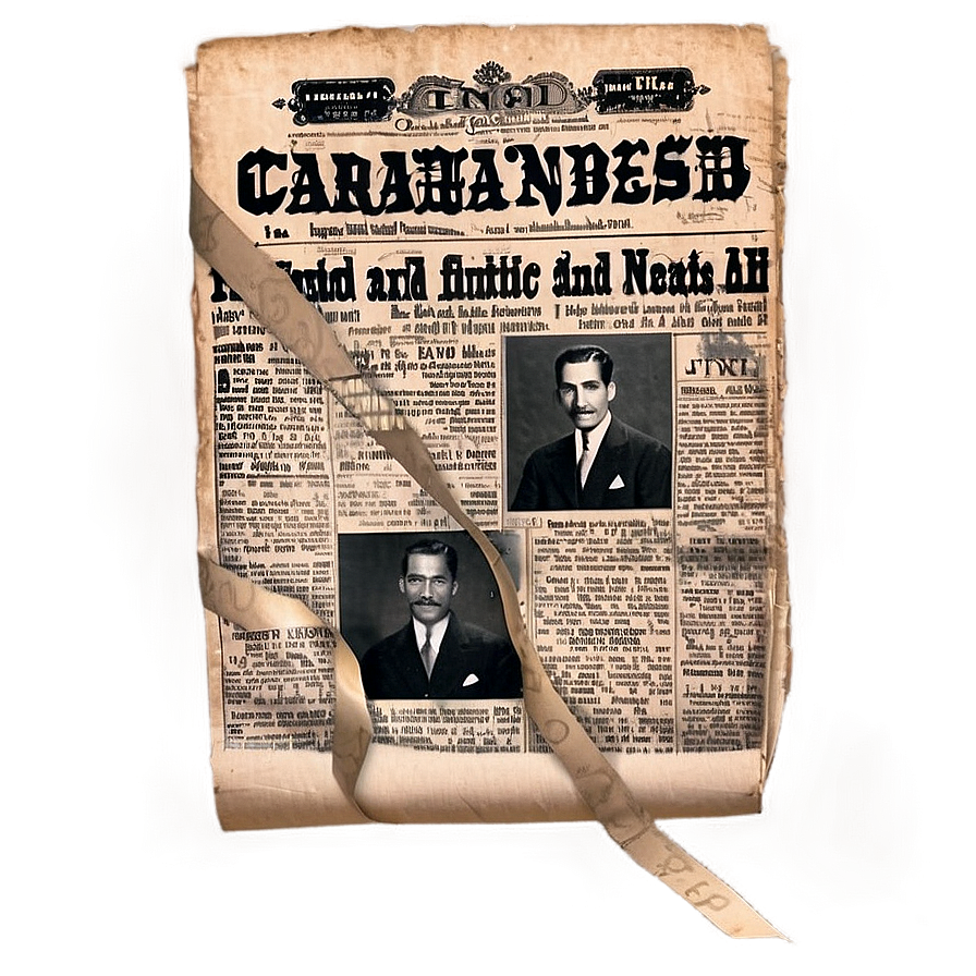 Vintage Newspaper Clipping Png Xsp PNG Image