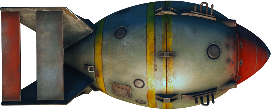 Vintage Nuclear Bomb Model PNG Image