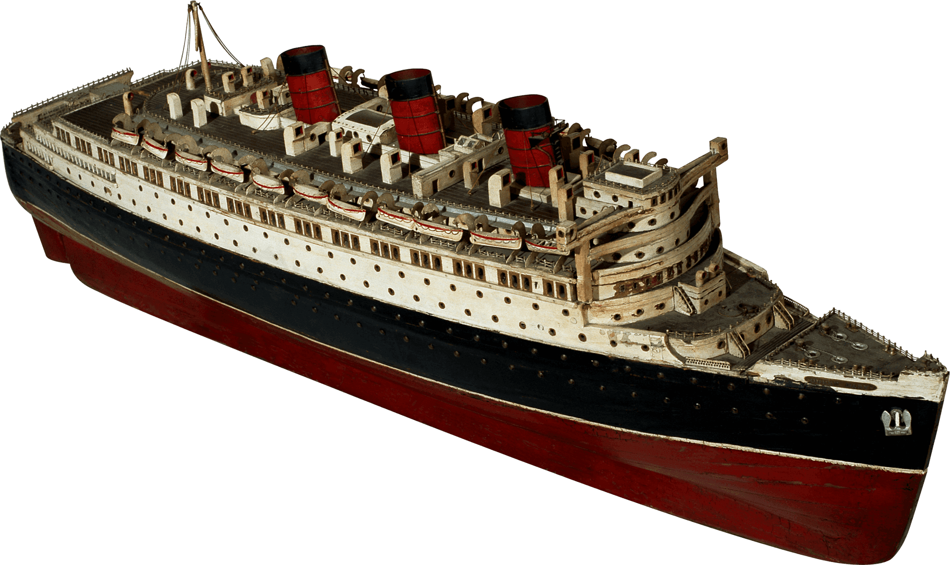 Vintage Ocean Liner Model PNG Image