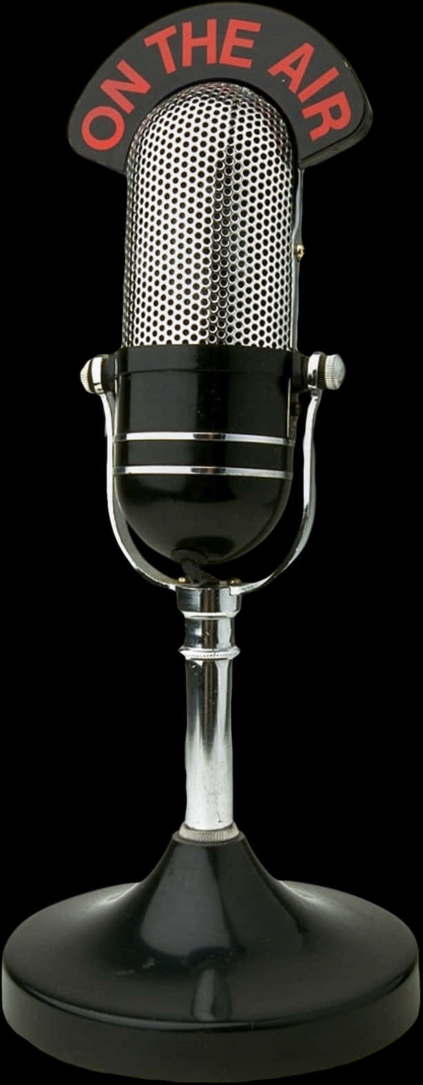 Vintage On The Air Microphone PNG Image