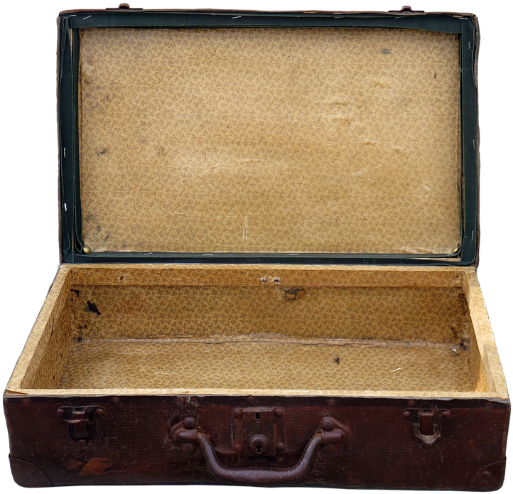 Vintage Open Suitcase PNG Image