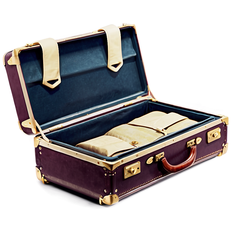 Vintage Open Suitcase Png 06212024 PNG Image