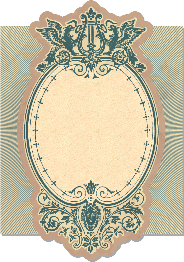 Vintage Ornate Frame Design PNG Image