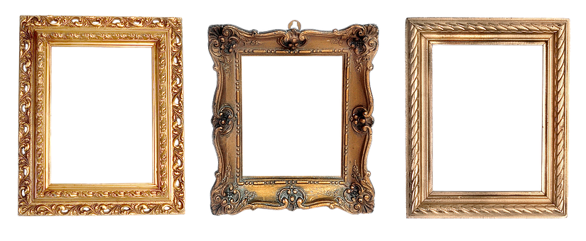 Vintage Ornate Picture Frames PNG Image