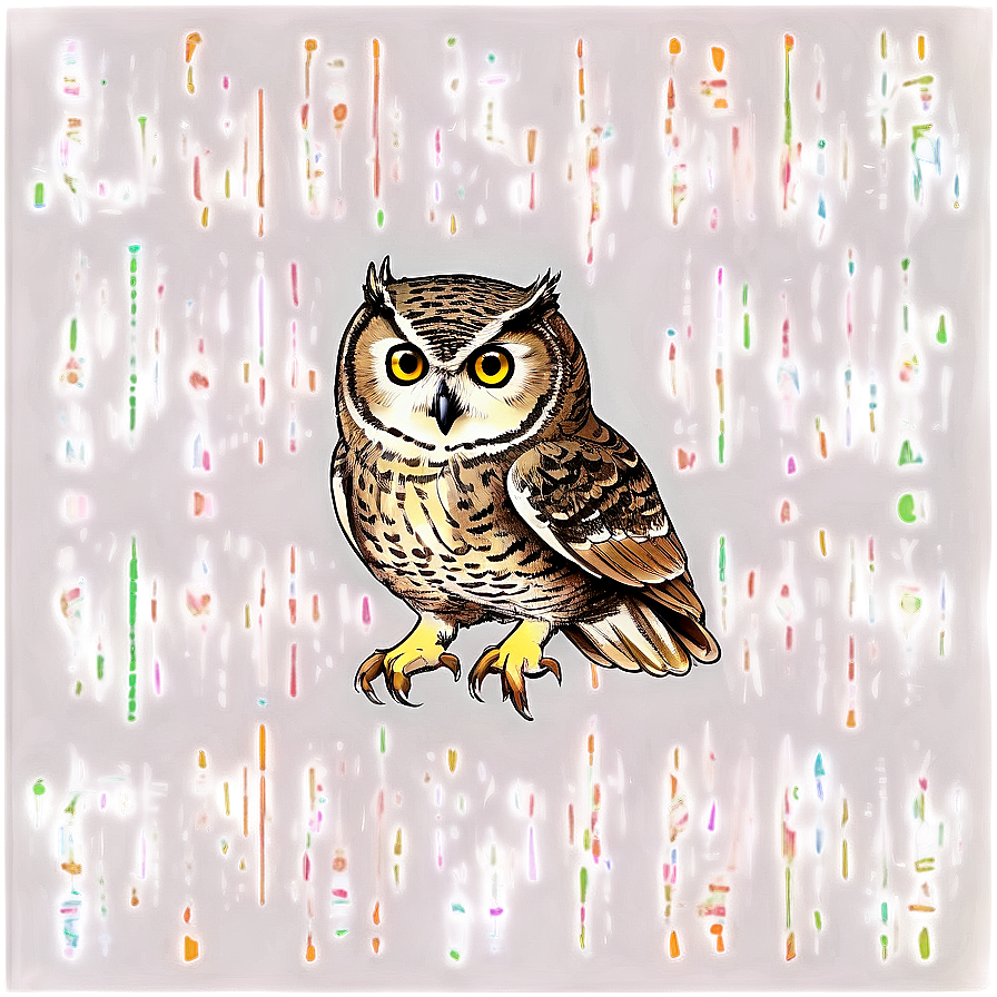 Vintage Owl Drawing Png 44 PNG Image