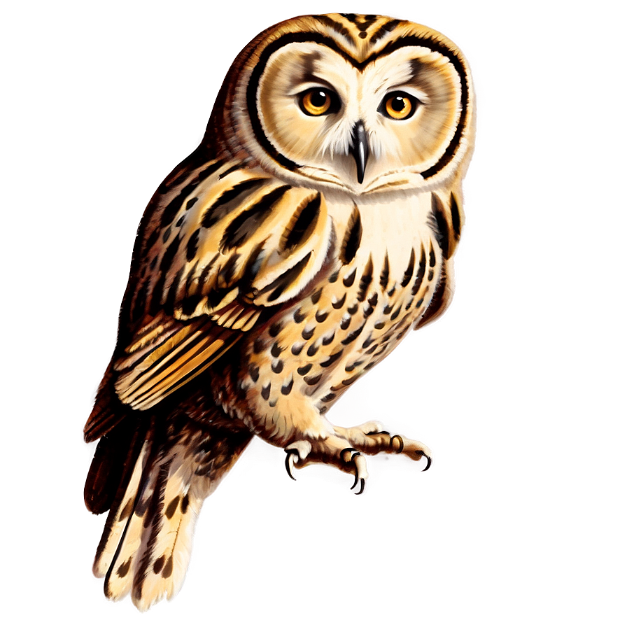 Vintage Owl Drawing Png 67 PNG Image