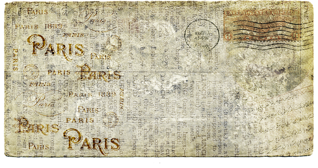 Vintage Paris Postcard Backside PNG Image