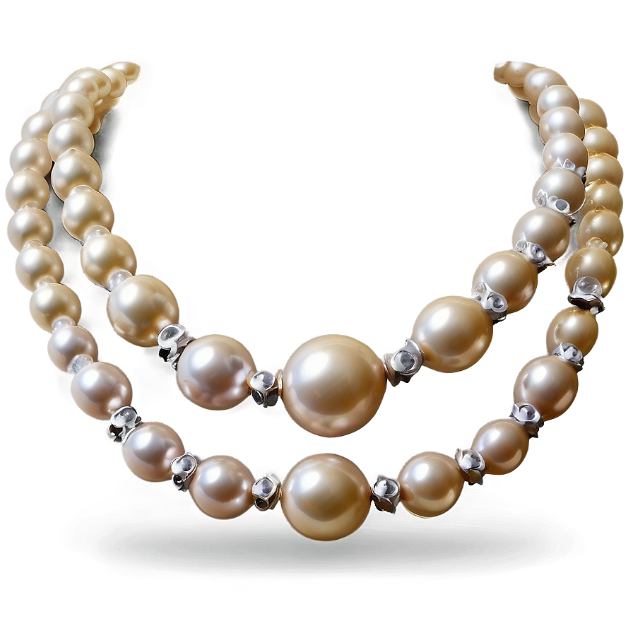 Vintage Pearl Necklaces Png Byl PNG Image