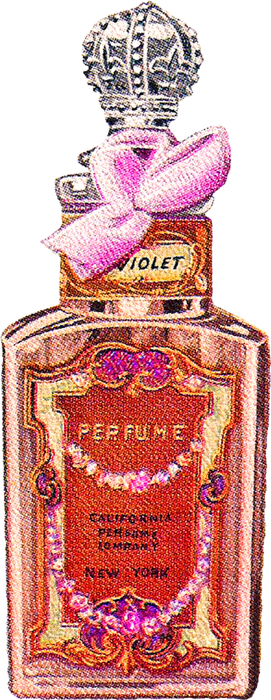 Vintage Perfume Bottle Illustration PNG Image