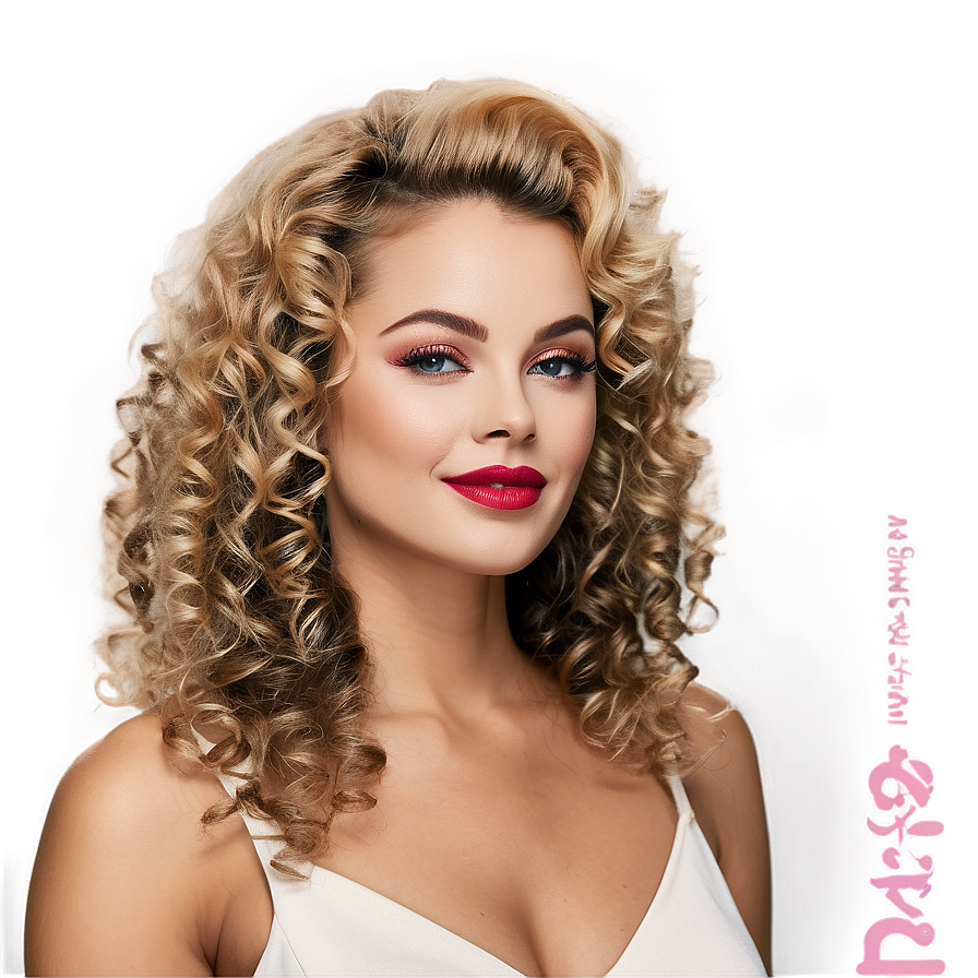 Vintage Perm Hair Aesthetics Png Pio PNG Image