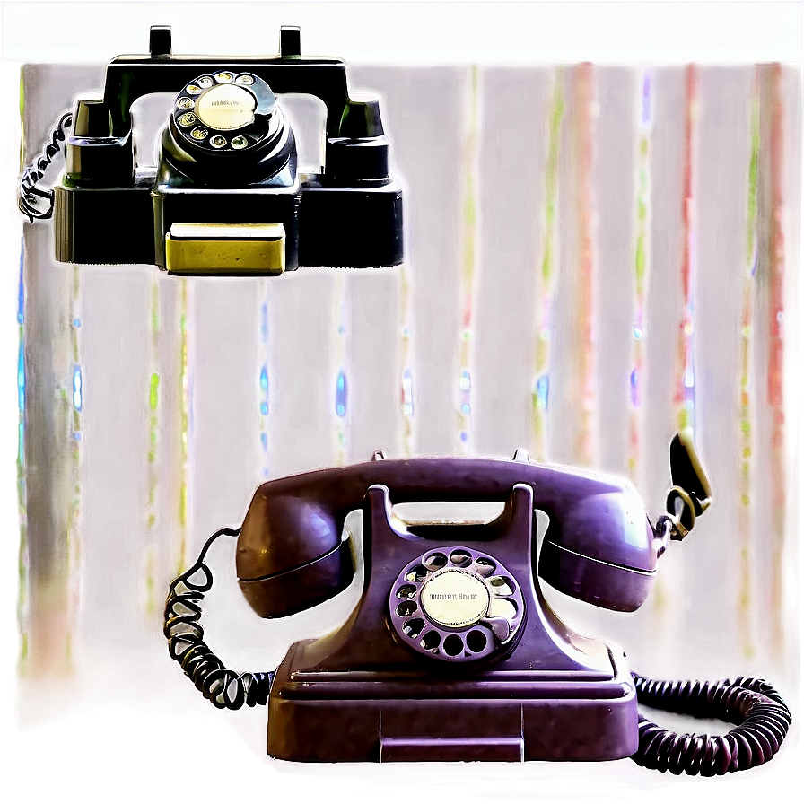 Vintage Phone Collection Png Wfv PNG Image