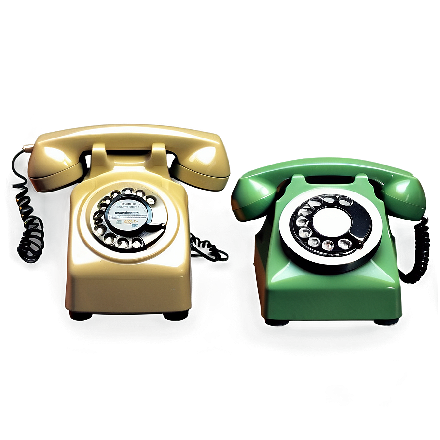 Vintage Phone Collection Png Ydi PNG Image