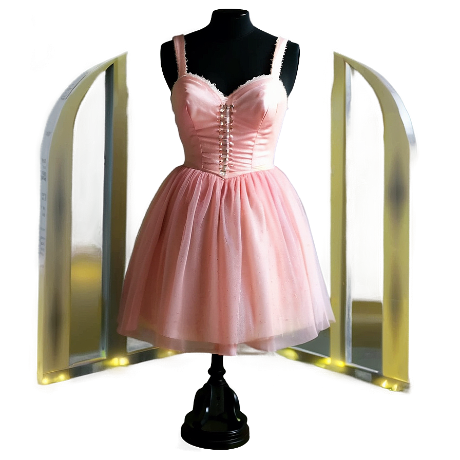 Vintage Pink Dress Png Lfy PNG Image