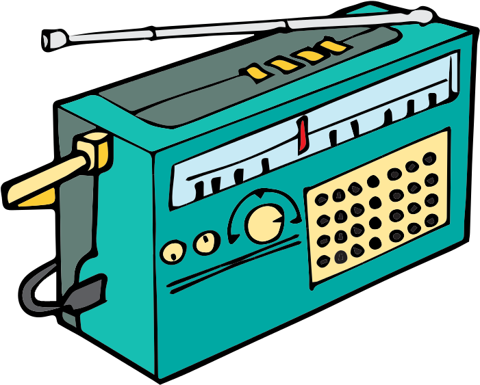 Vintage Portable Radio Illustration PNG Image