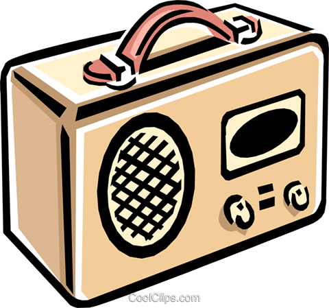 Vintage Portable Radio Illustration PNG Image