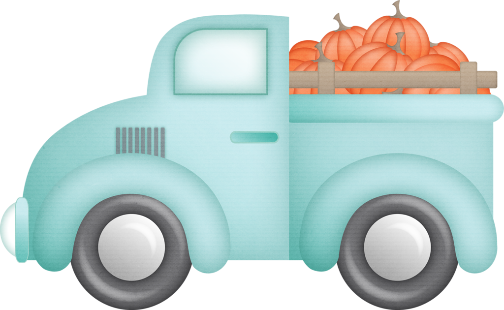 Vintage Pumpkin Truck Illustration PNG Image