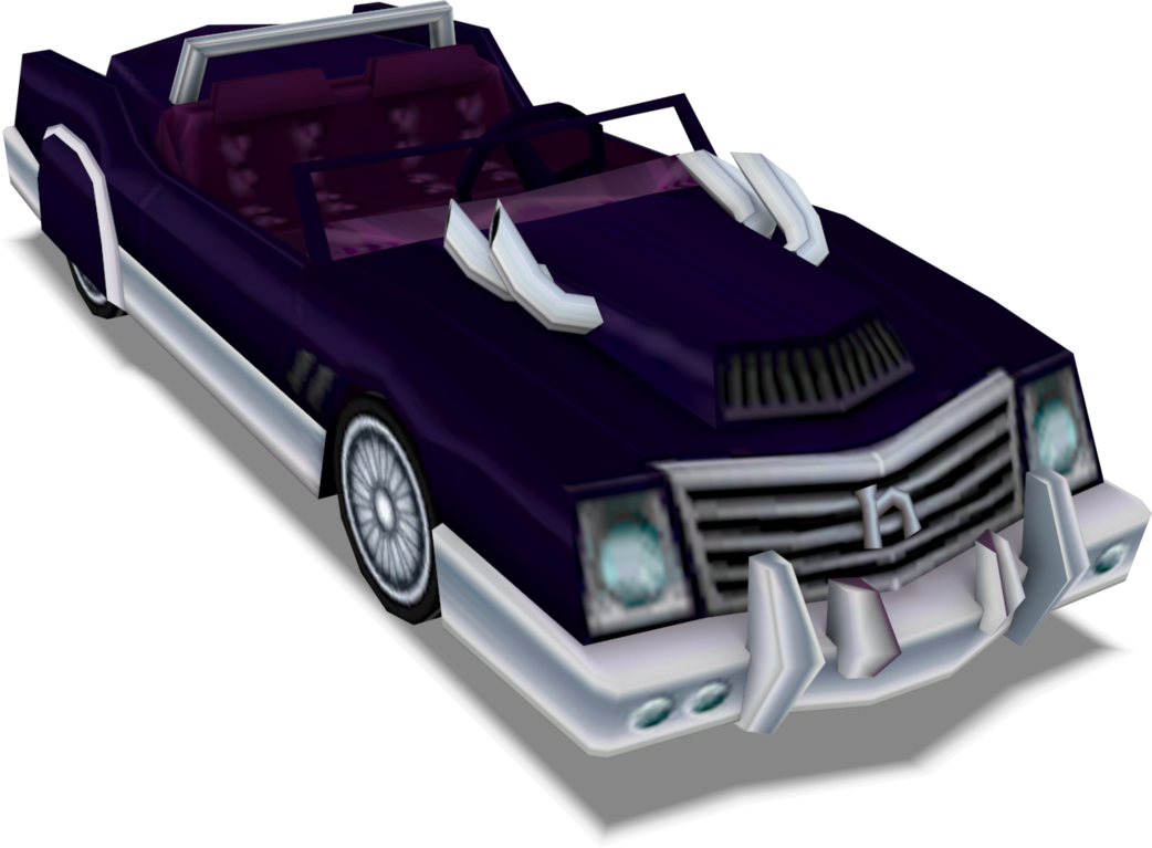 Vintage Purple Convertible3 D Model PNG Image