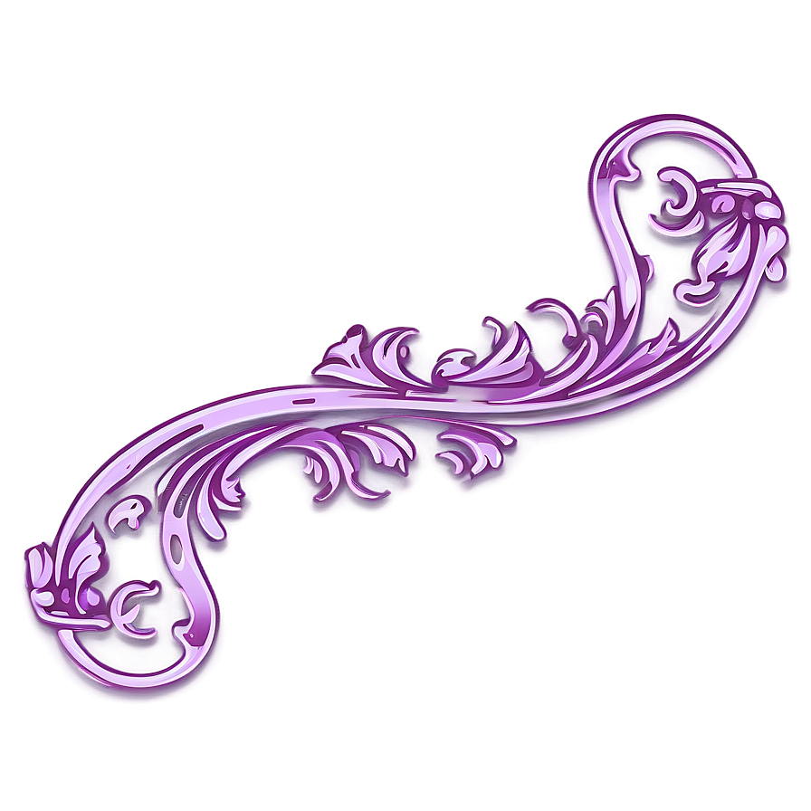 Vintage Purple Scroll Border Png Osf28 PNG Image