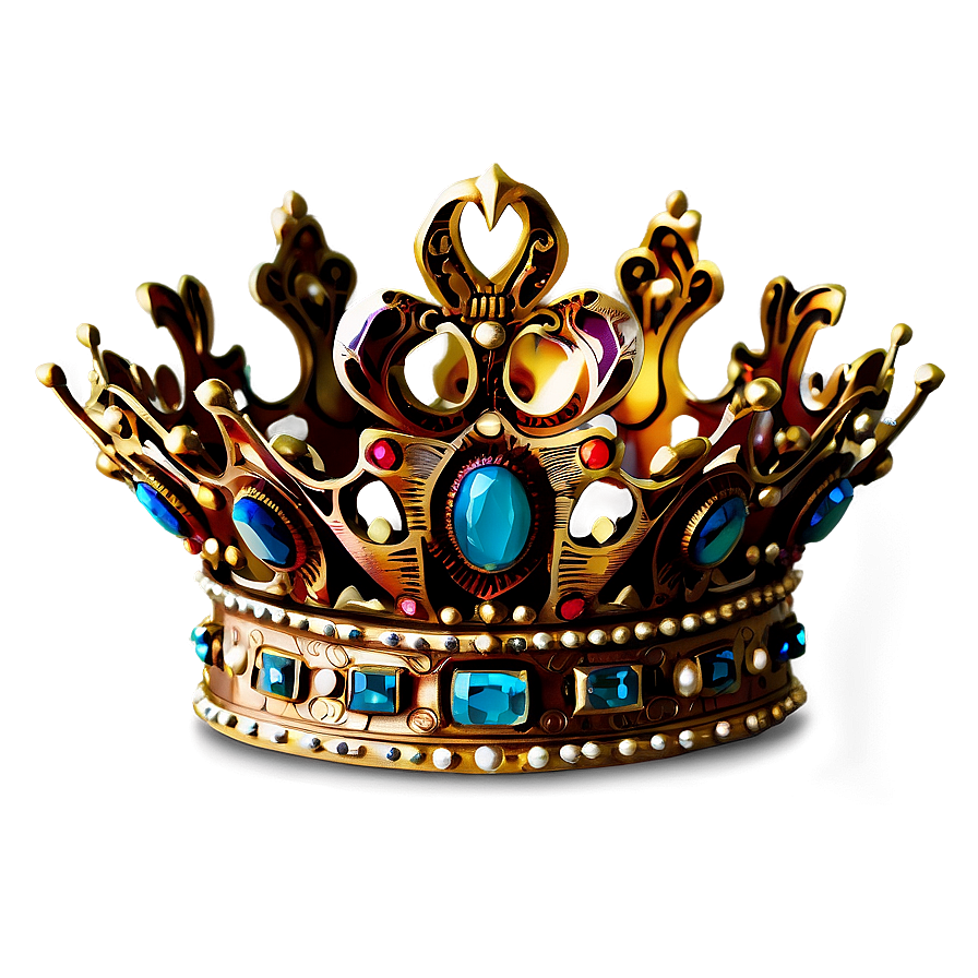 Vintage Queen Crown Png Dib PNG Image