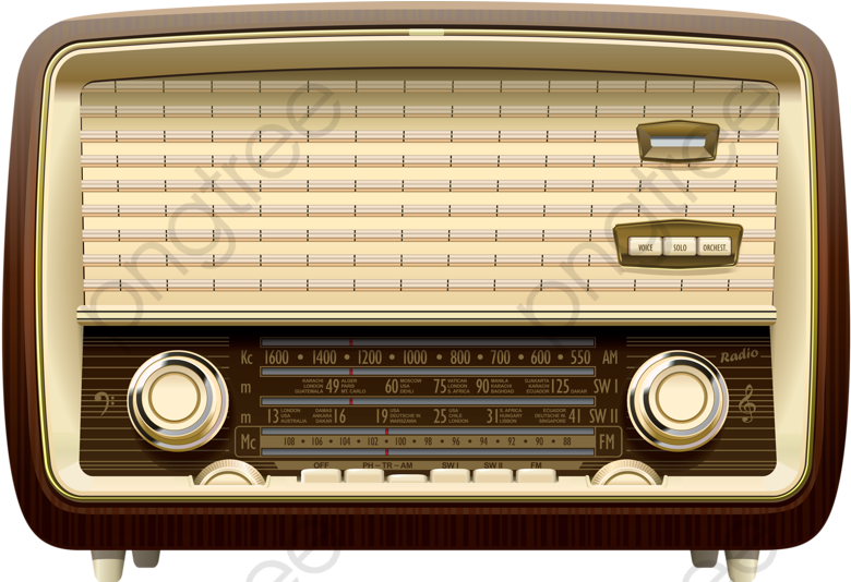 Vintage Radio Design PNG Image