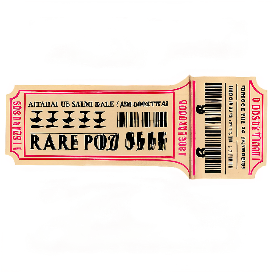 Vintage Raffle Ticket Png Ceb46 PNG Image