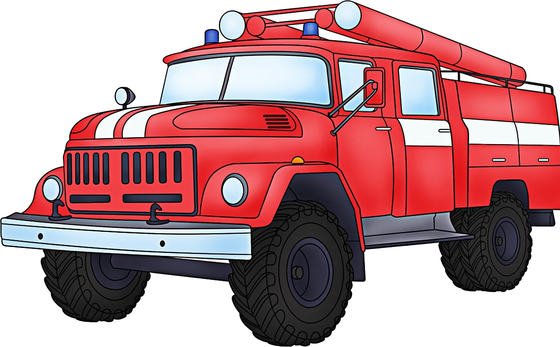 Vintage Red Fire Truck Illustration PNG Image