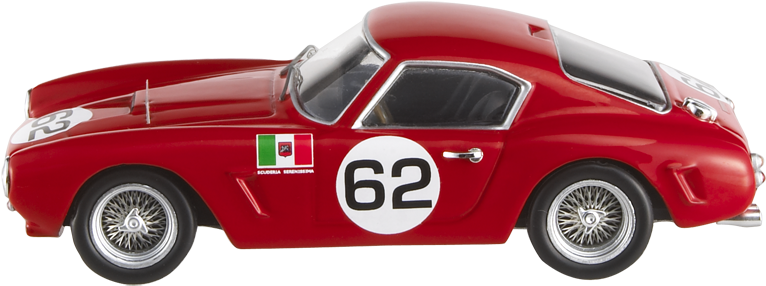 Vintage Red Triumph Racecar Model PNG Image