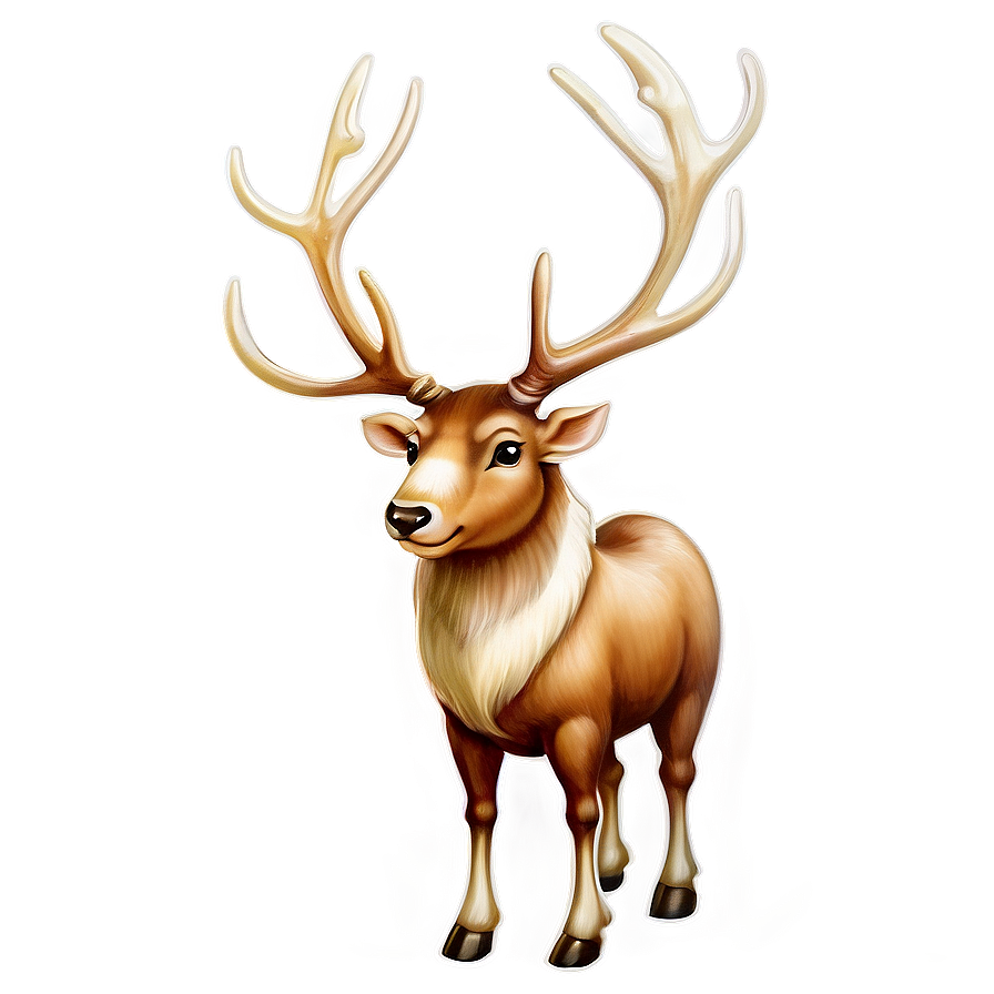 Vintage Reindeer Png Eed88 PNG Image